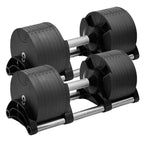 Solid Steel Adjustable Round Dumbbell 24–45kg for Compact Home Training