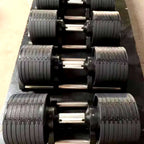 Solid Steel Adjustable Round Dumbbell 24–45kg for Compact Home Training