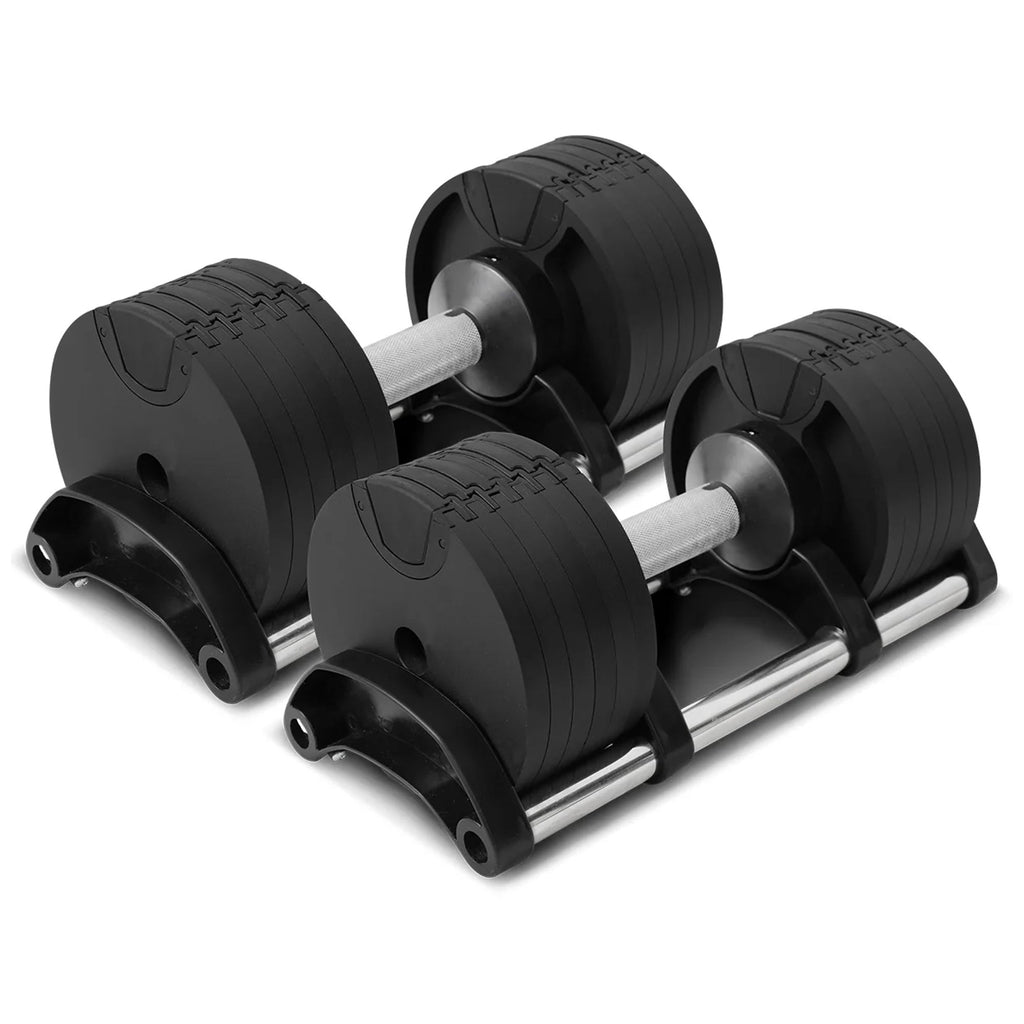 Solid Steel Adjustable Round Dumbbell 24–45kg for Compact Home Training