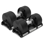 Solid Steel Adjustable Round Dumbbell 24–45kg for Compact Home Training