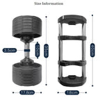 Solid Steel Adjustable Round Dumbbell 24–45kg for Compact Home Training