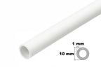 Smooth White PVC Tube, 1m Length — Round Plastic Pipe in 7mm, 10mm or 12mm Outer Diameter