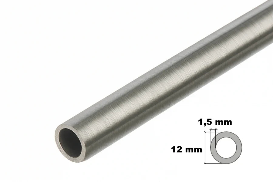 Stainless Steel Round Tube (500mm Length) – Smooth Unpolished Finish for Fabrication & Repairs