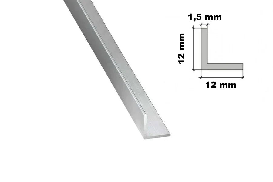 1 m Natural Aluminium Extruded Angle Corner – Lightweight & Versatile Trim