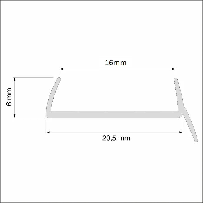 16mm Kitchen Kickboard Sealing Strip – PVC Plinth Edge Seal for MDF Panels