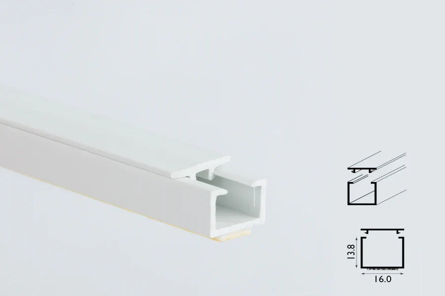 White PVC Cable Trunking – 1m & 2.44m Self-Adhesive Wire Conduit