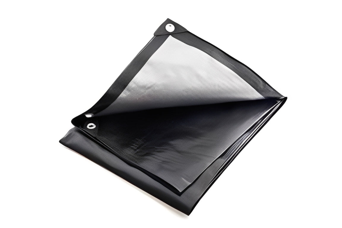 Black/Silver Tarpaulin 270GSM – Reinforced Waterproof Outdoor Sheet