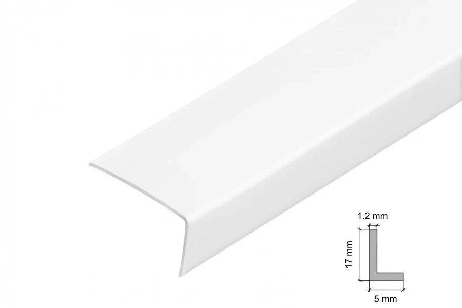White PVC Corner Trim for Internal & External 90° Edges – Multiple Sizes, 1m and 2.48m