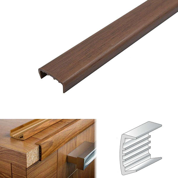 18mm PVC U Channel Edge Trim for Furniture Panels – Melamine Board Cover, 2.6m Length