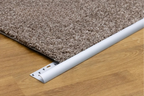 Metal Carpet-to-Hard Floor Cover Strip, 35.5 x 10.3mm Anodised Aluminium Single Edge Trim – 1 Metre Length