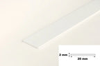 White PVC Flat Architrave Strip 6m Long – Smooth White Trim Bar