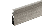 75mm PVC Skirting Board Cable Cover, 2500mm Flexible-Edge Wall Trim in Wood Effect Finishes
