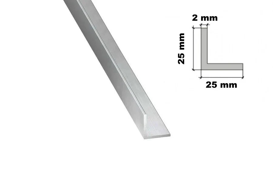 1 m Natural Aluminium Extruded Angle Corner – Lightweight & Versatile Trim