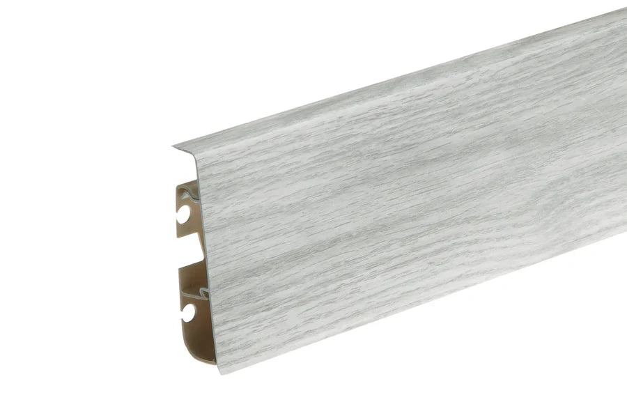 75mm PVC Skirting Board Cable Cover, 2500mm Flexible-Edge Wall Trim in Wood Effect Finishes