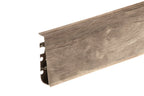 75mm PVC Skirting Board Cable Cover, 2500mm Flexible-Edge Wall Trim in Wood Effect Finishes