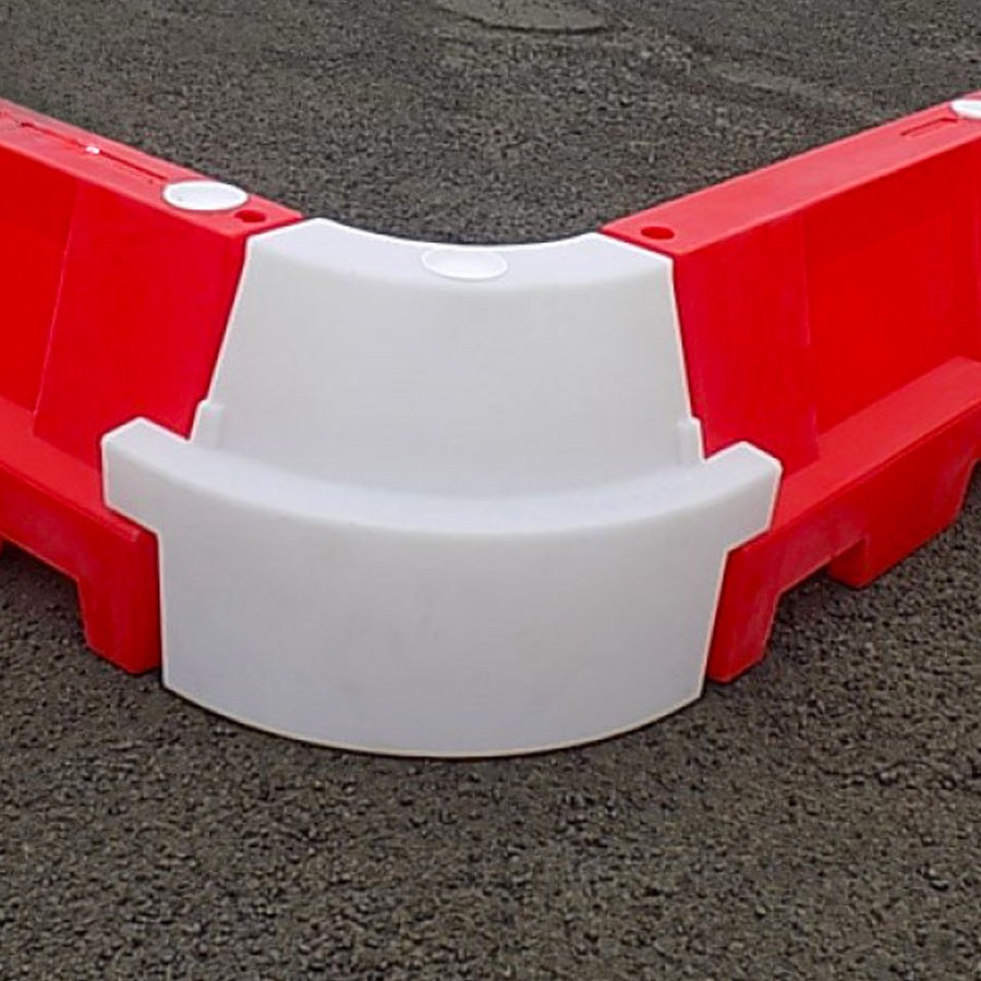 Red Evo Angle Corner Water-Fill Barrier