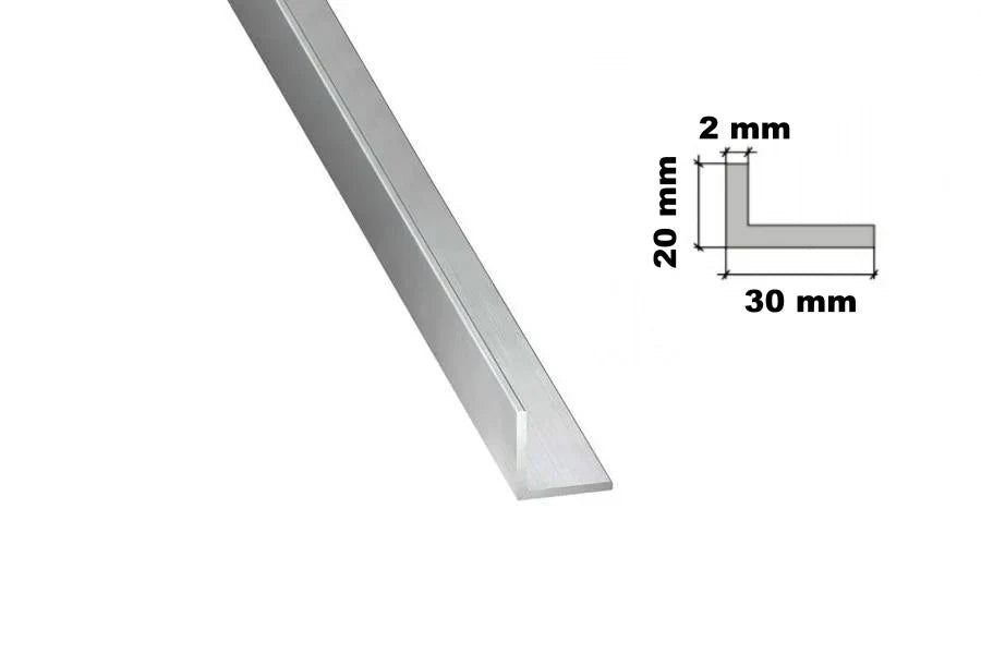 1 m Natural Aluminium Extruded Angle Corner – Lightweight & Versatile Trim