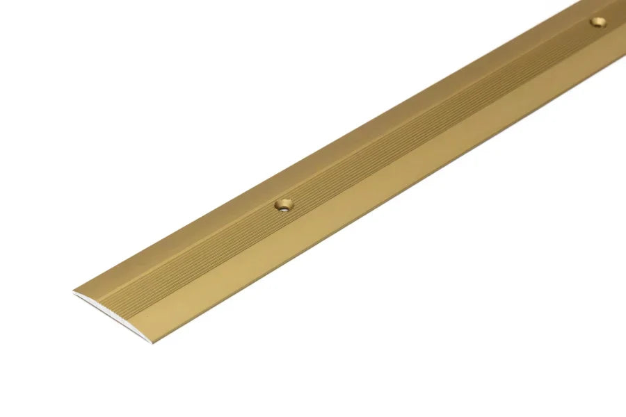 38mm Anodised Aluminium Floor Threshold Strip (1m or 2m) – Screw-Fix in Silver, Gold or Champagne