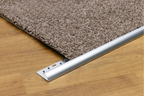 Metal Carpet-to-Hard Floor Cover Strip, 35.5 x 10.3mm Anodised Aluminium Single Edge Trim – 1 Metre Length