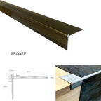 Outer Corner Aluminium Stair Nosing for LVT Floors – 40 x 26mm, 2.7m Screw-Fixed Edge Trim for 3mm Vinyl