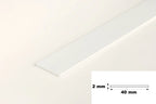 White PVC Flat Architrave Strip 6m Long – Smooth White Trim Bar
