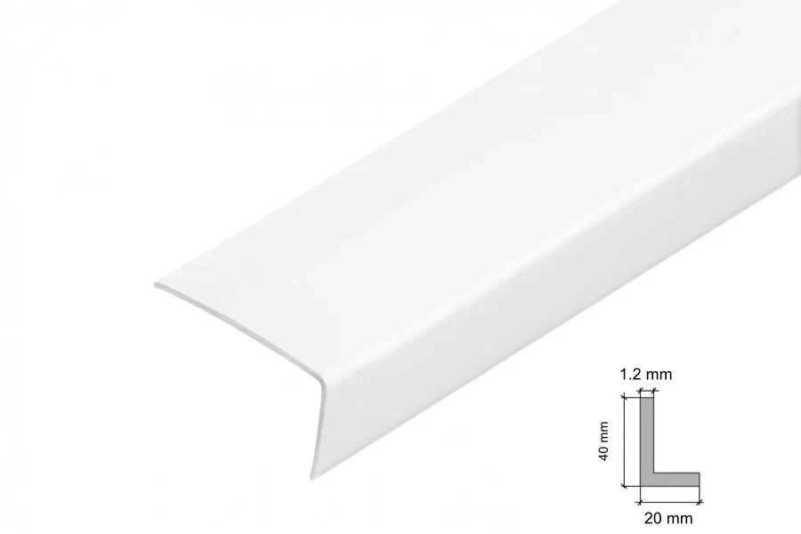 White PVC Corner Trim for Internal & External 90° Edges – Multiple Sizes, 1m and 2.48m