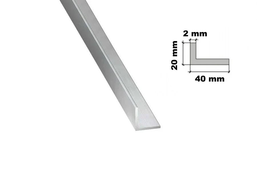 1 m Natural Aluminium Extruded Angle Corner – Lightweight & Versatile Trim
