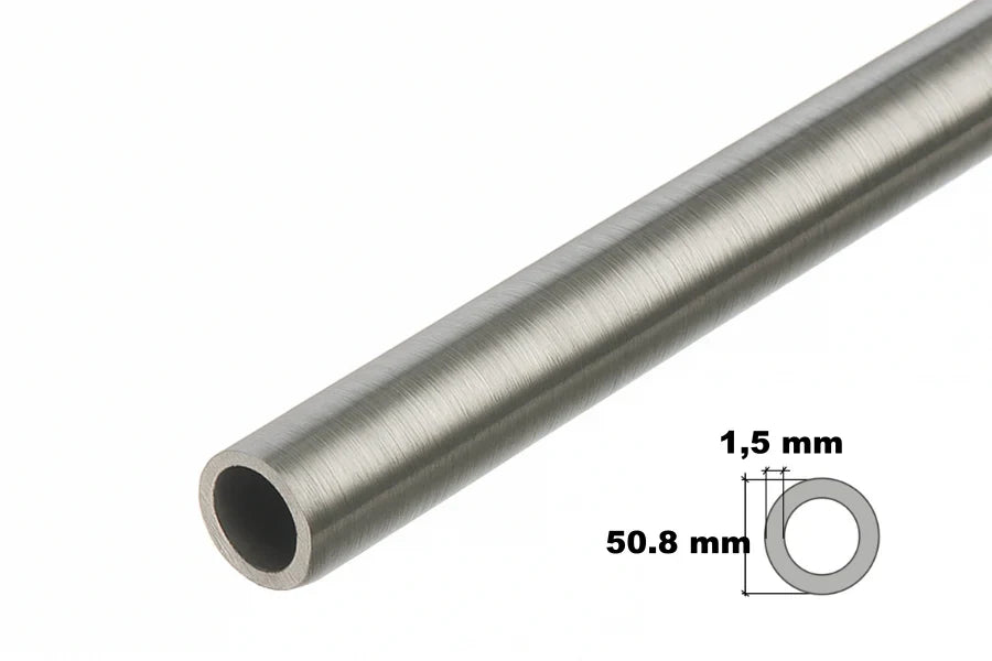 Stainless Steel Round Tube (500mm Length) – Smooth Unpolished Finish for Fabrication & Repairs