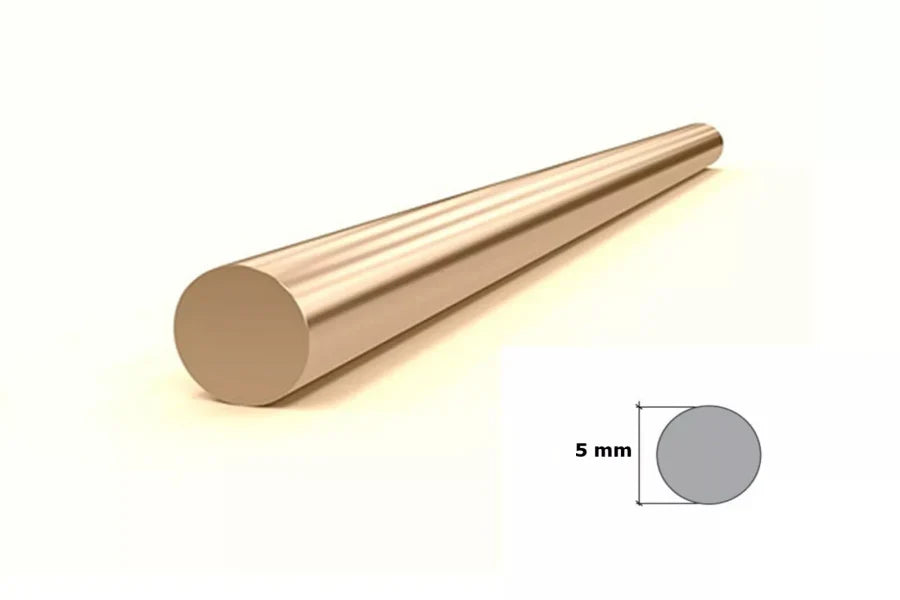 Solid Brass Bar 1m Length – Round Metal Rod for Machining & Turning