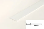 White PVC Flat Architrave Strip 6m Long – Smooth White Trim Bar