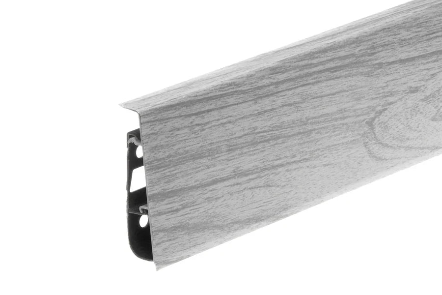 75mm PVC Skirting Board Cable Cover, 2500mm Flexible-Edge Wall Trim in Wood Effect Finishes