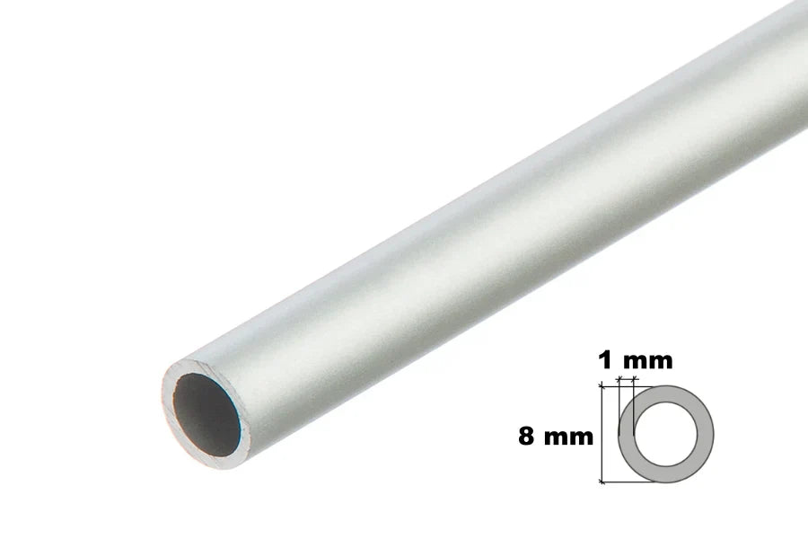 Aluminium Round Hollow Tube (Natural Finish) – 1 Metre Length for DIY, Frames & Furniture Builds