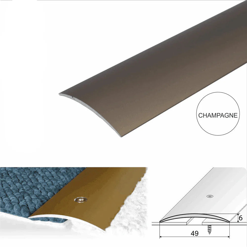 49mm Aluminium Floor Threshold Strip for Doorways and Floor Transitions