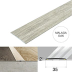 Wood Effect Flat Floor Threshold 35mm – Self Adhesive Aluminium Door Strip