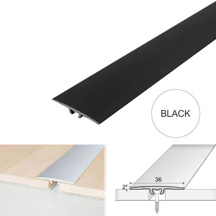 36mm Anodised Aluminium Flat Threshold Strip – Flooring Transition Trim