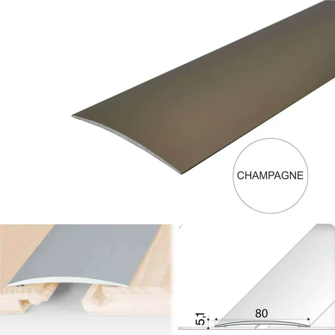 80mm Aluminium Self-Adhesive Floor Threshold Strip for Smooth Transitions
