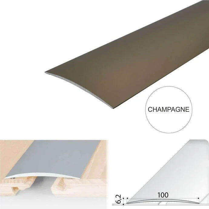 100mm Aluminium Self Adhesive Floor Threshold Strip for Level Transitions