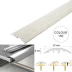 37mm 4 in 1 Aluminium Floor Transition Strip – Wood Effect Door Threshold Trim