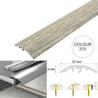 37mm 4 in 1 Aluminium Floor Transition Strip – Wood Effect Door Threshold Trim