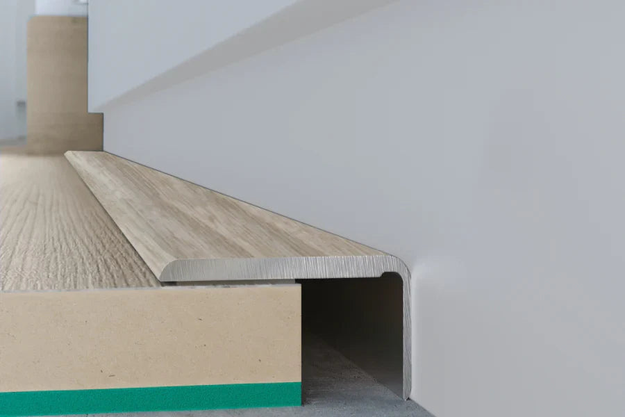 Self Adhesive Floor Trim 25mm x 10mm Edge Strip (1m or 2m) – Wood Effect & Anodised Aluminium