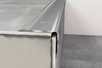 Aluminium Stair Nosing with Grooved Anti-Slip – 40mm x 30mm – Silver, Titanium