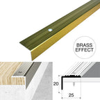 Anti-Slip Aluminium Stair Edge Trim 25 x 20mm Step Protection Profile