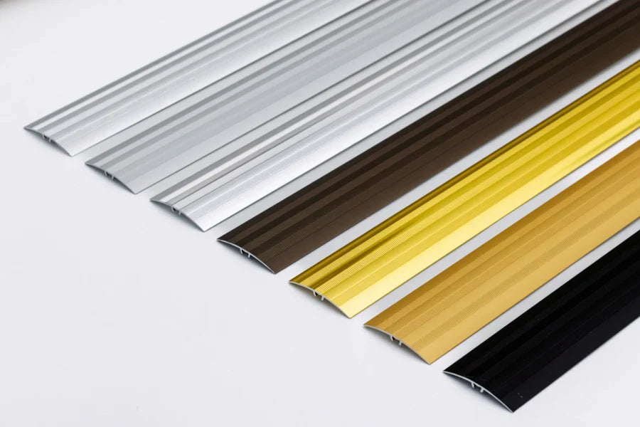 47mm Anodised Aluminium Threshold Strip (930mm) – Self-Adhesive or Dowel Fix Floor Transition Trim