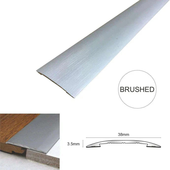 38mm Aluminium Self Adhesive Floor Transition Strip – Vinyl & Tile Threshold Cover