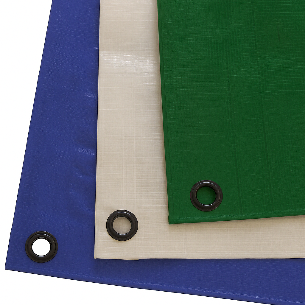 200GSM Heavy Duty Waterproof Poly Tarpaulin for Outdoor Covering