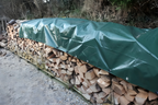 250GSM Green & Brown Heavy-Duty Polyethylene Waterproof Tarpaulin