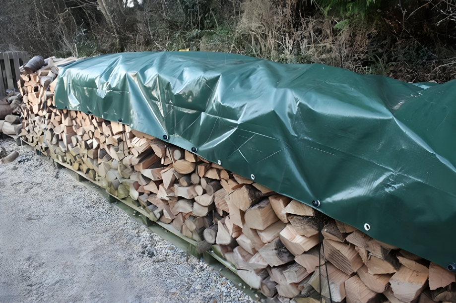 250GSM Green & Brown Heavy-Duty Polyethylene Waterproof Tarpaulin