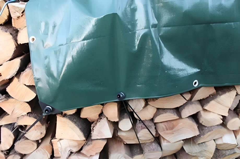 250GSM Green & Brown Heavy-Duty Polyethylene Waterproof Tarpaulin