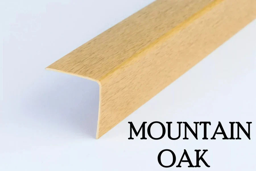 Wood Effect PVC Corner Trim – 90° Edge Protector, 1m Length