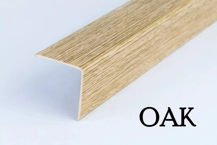 Wood Effect PVC Corner Trim – 90° Edge Protector, 1m Length
